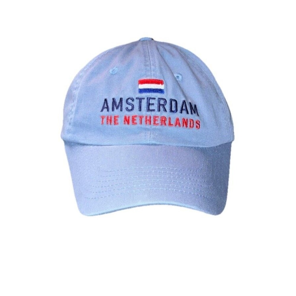 Light Blue Amsterdam The Netherlands Baseball Cap